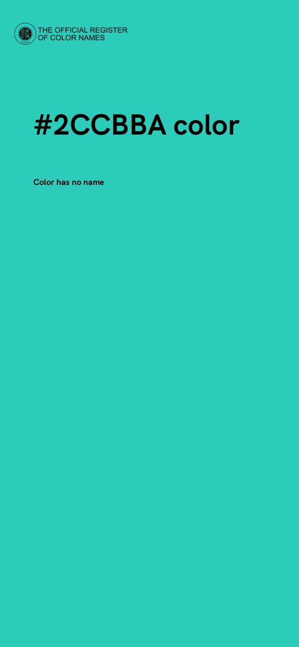 #2CCBBA color image