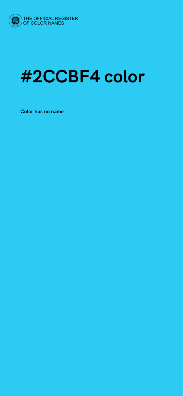 #2CCBF4 color image