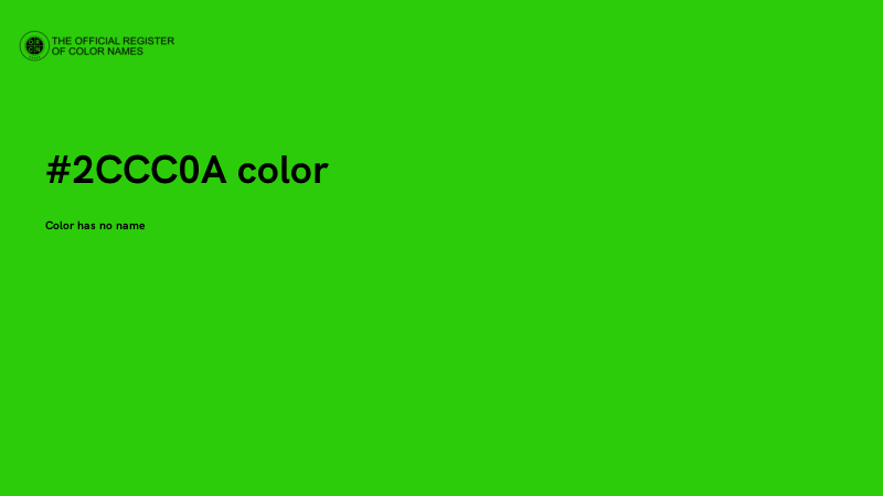#2CCC0A color image