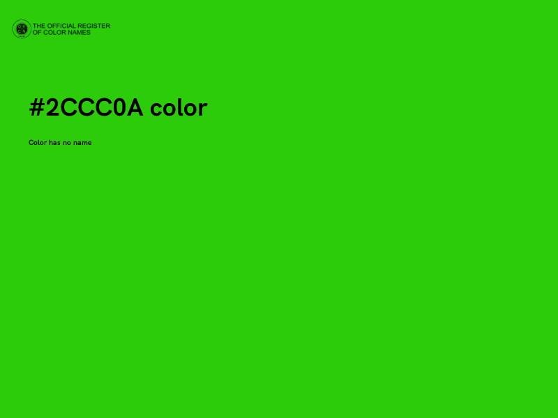 #2CCC0A color image