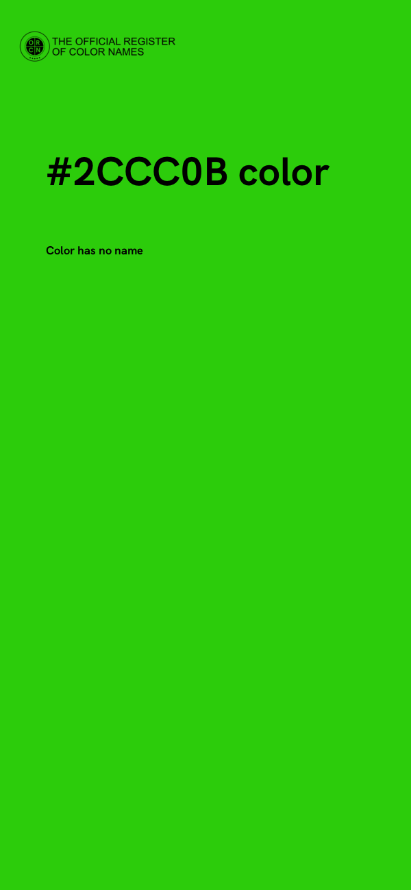 #2CCC0B color image