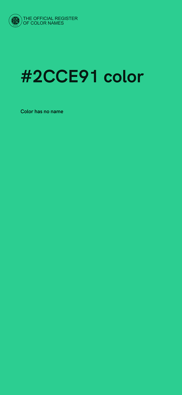 #2CCE91 color image
