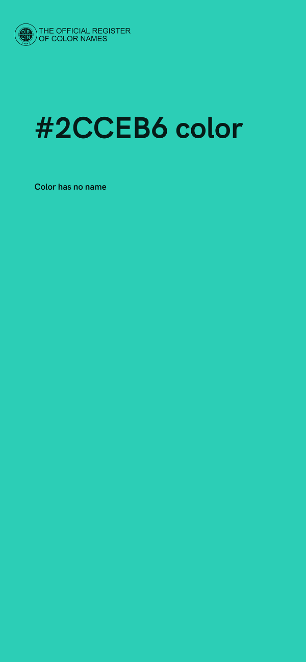 #2CCEB6 color image