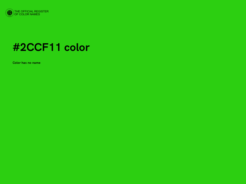 #2CCF11 color image