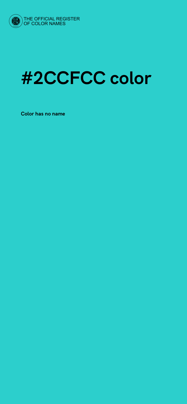 #2CCFCC color image