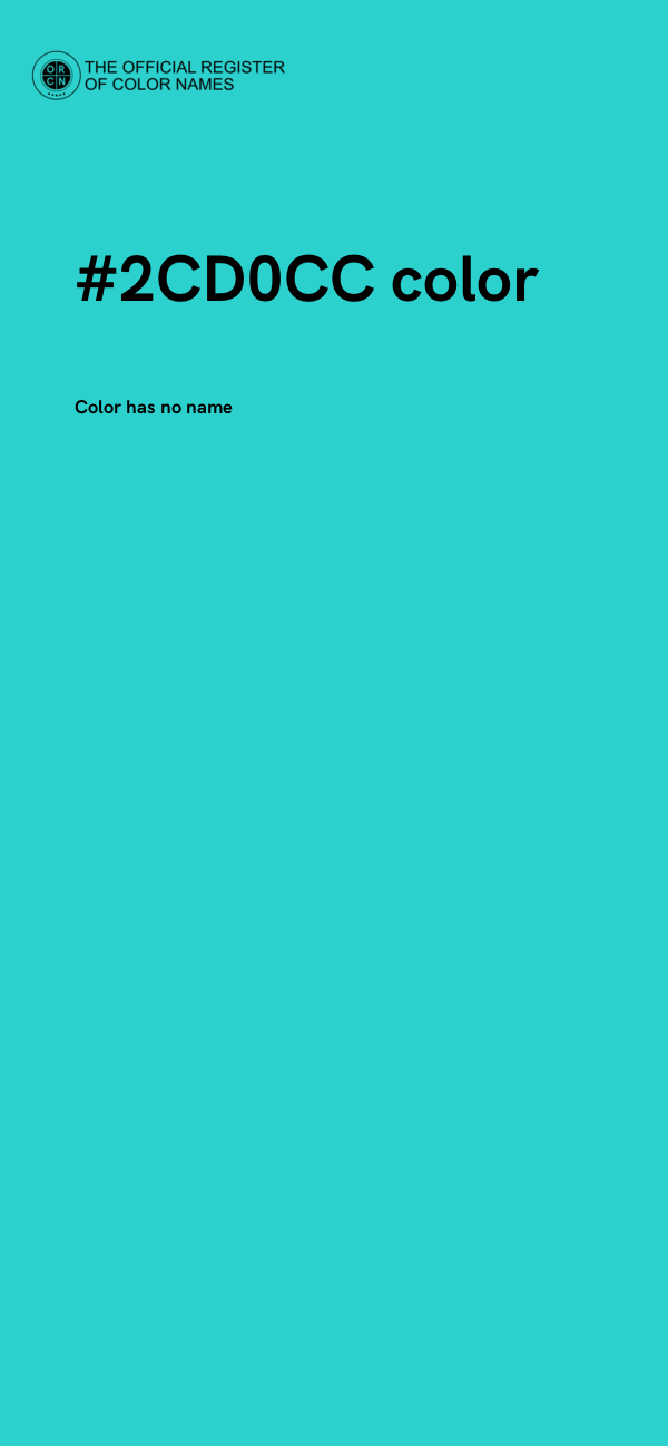 #2CD0CC color image
