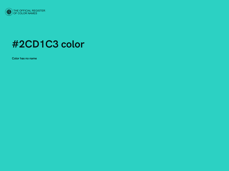 #2CD1C3 color image