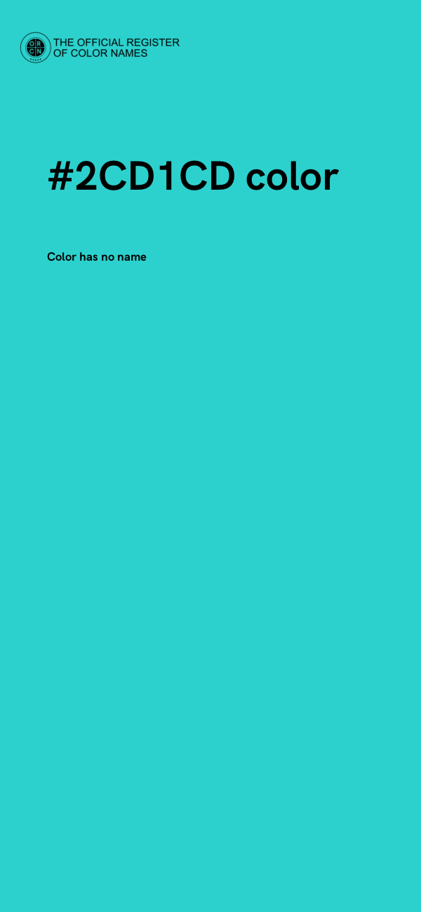 #2CD1CD color image