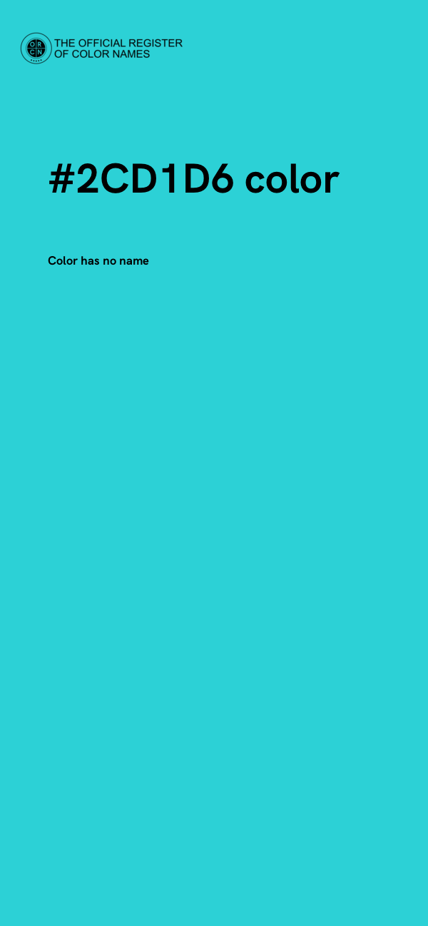 #2CD1D6 color image