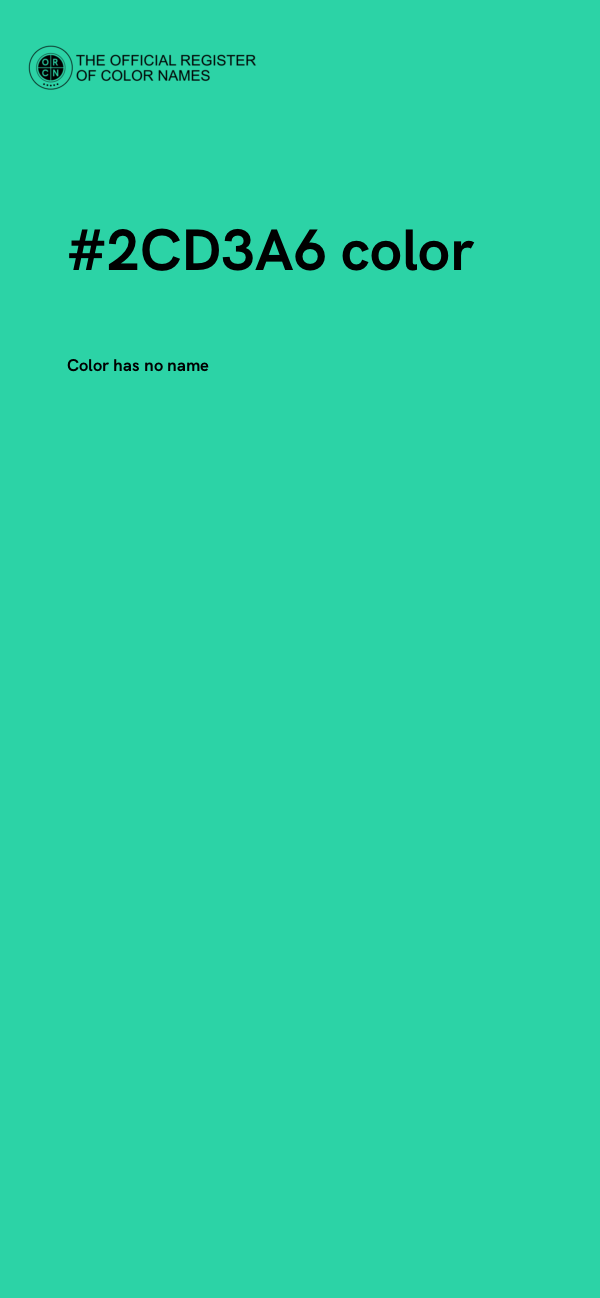 #2CD3A6 color image