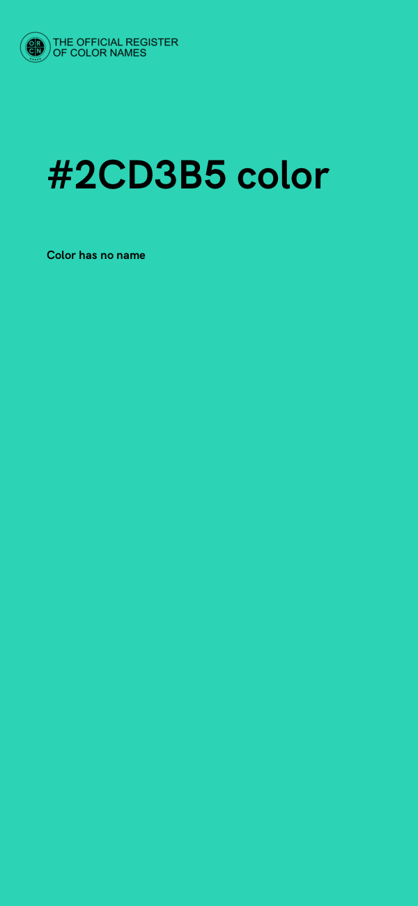 #2CD3B5 color image