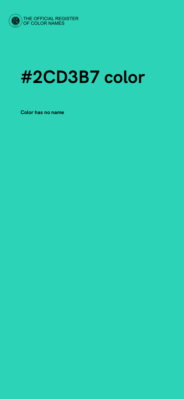 #2CD3B7 color image