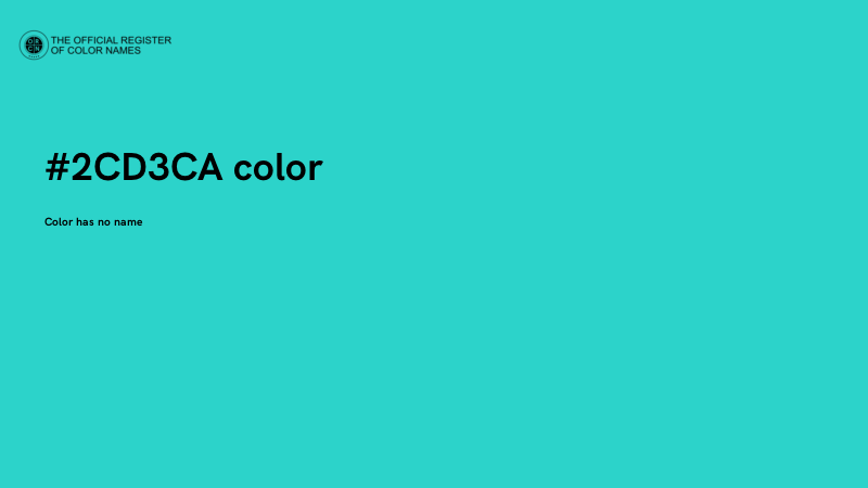 #2CD3CA color image