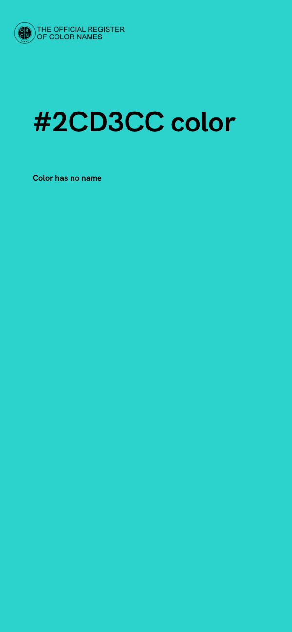 #2CD3CC color image