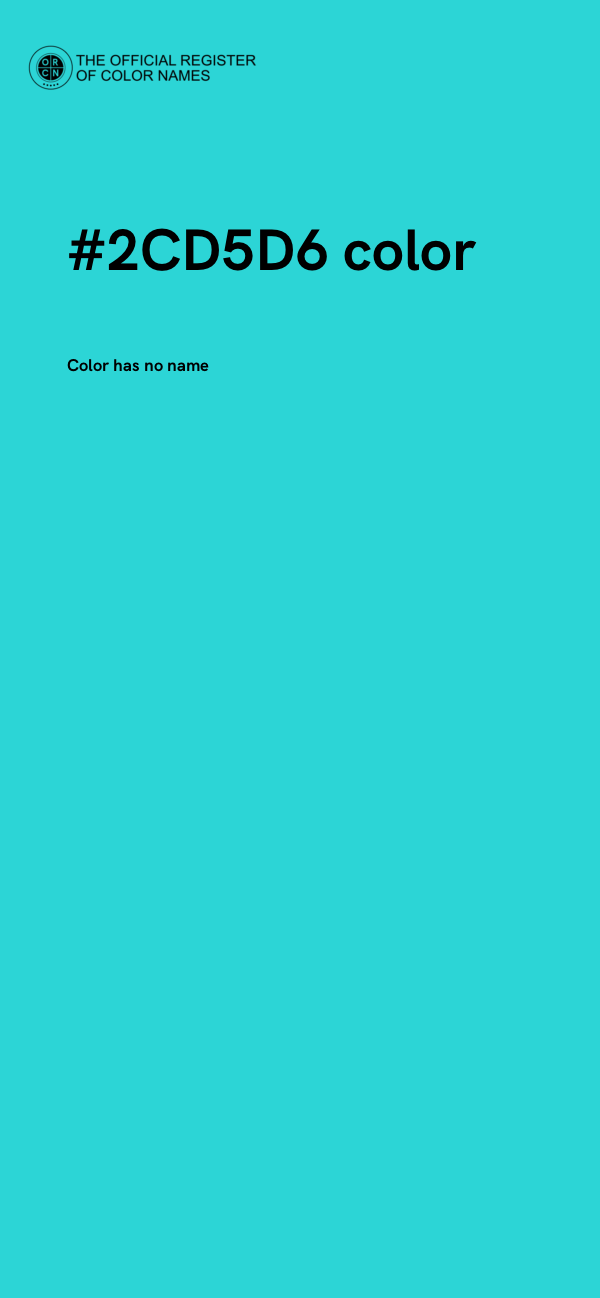 #2CD5D6 color image