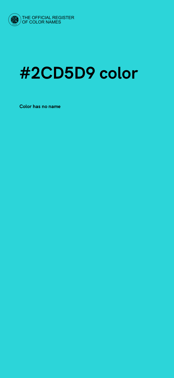 #2CD5D9 color image