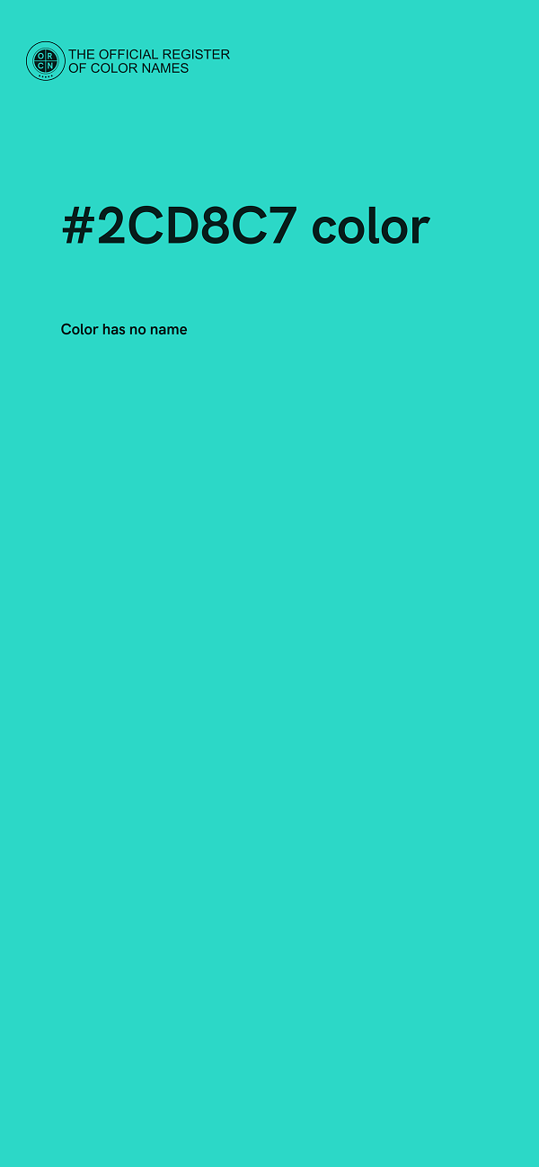 #2CD8C7 color image