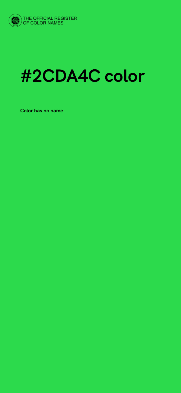 #2CDA4C color image
