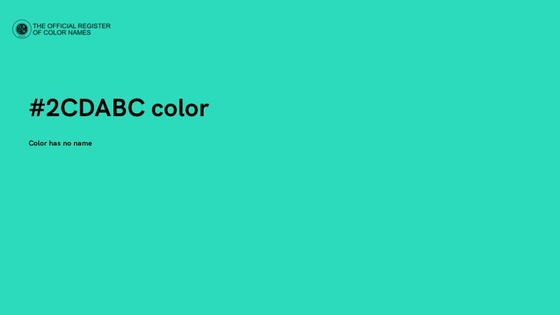 #2CDABC color image