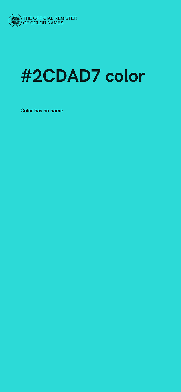 #2CDAD7 color image
