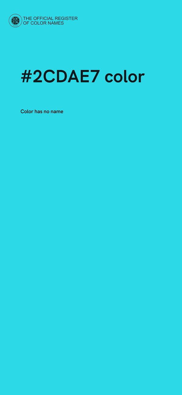 #2CDAE7 color image