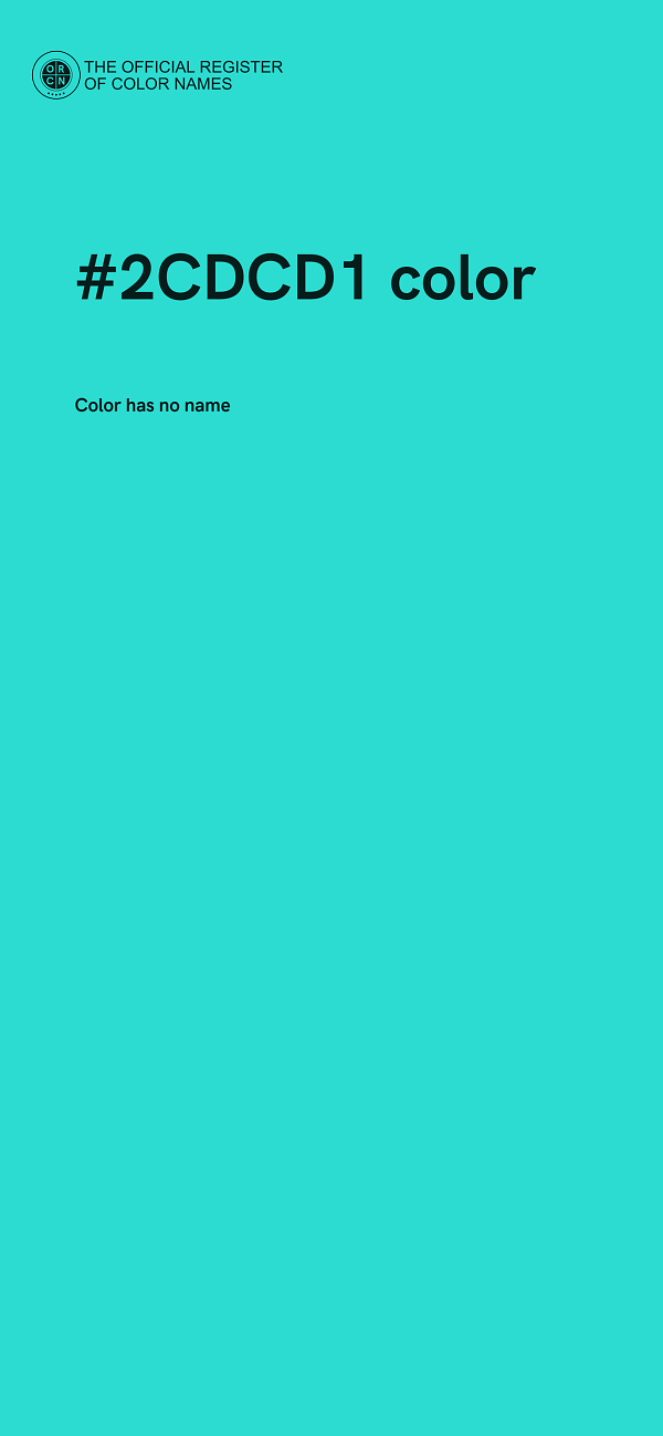 #2CDCD1 color image