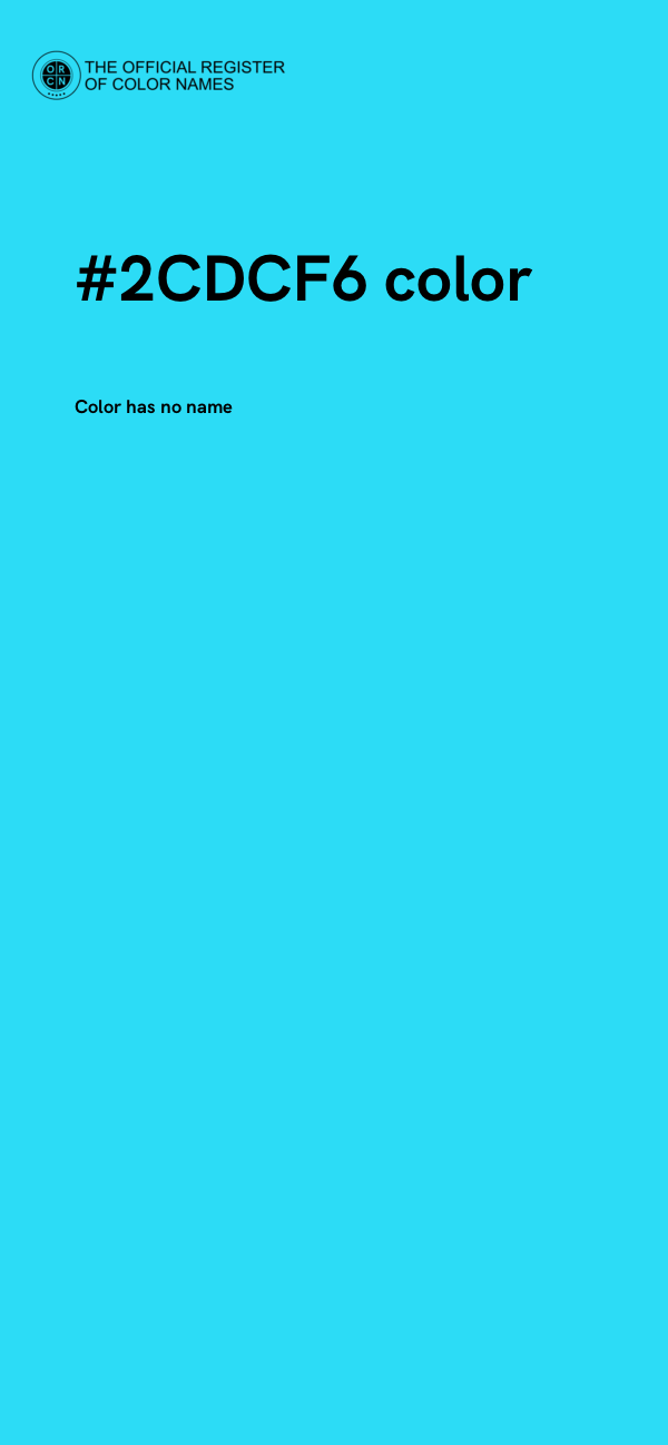 #2CDCF6 color image