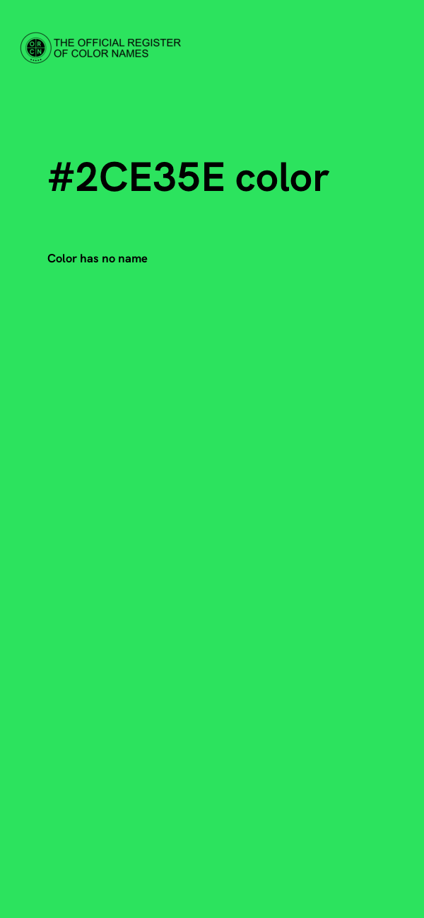 #2CE35E color image