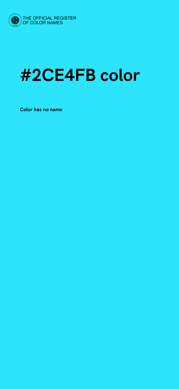 #2CE4FB color image