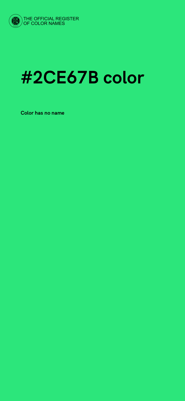 #2CE67B color image