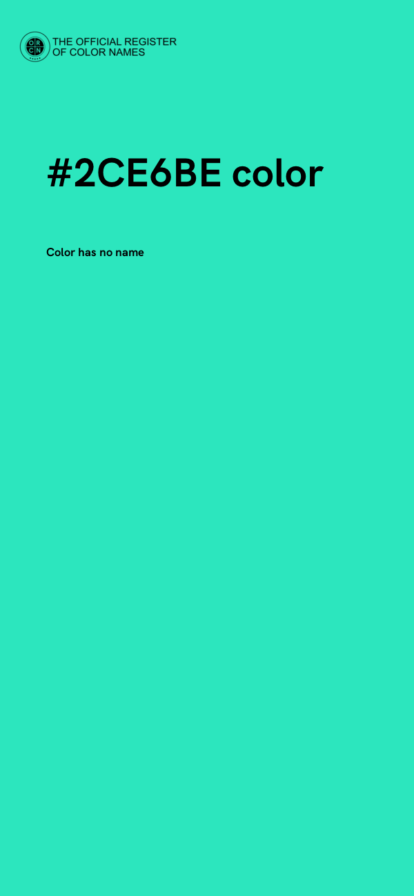 #2CE6BE color image