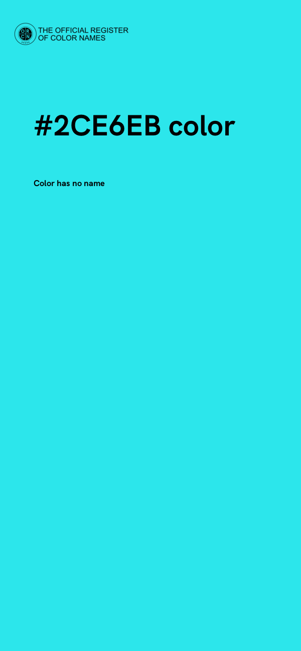#2CE6EB color image