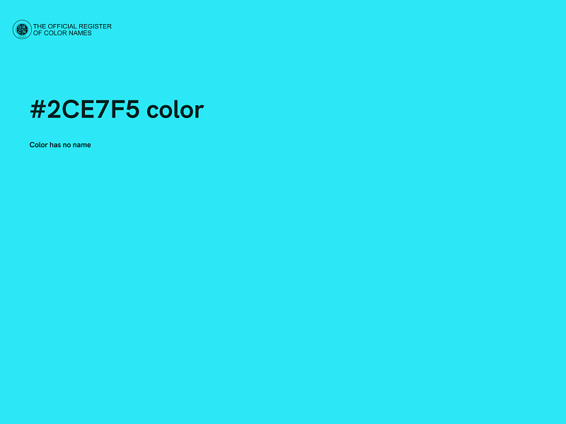 #2CE7F5 color image