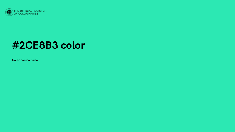 #2CE8B3 color image