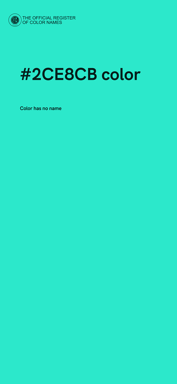 #2CE8CB color image