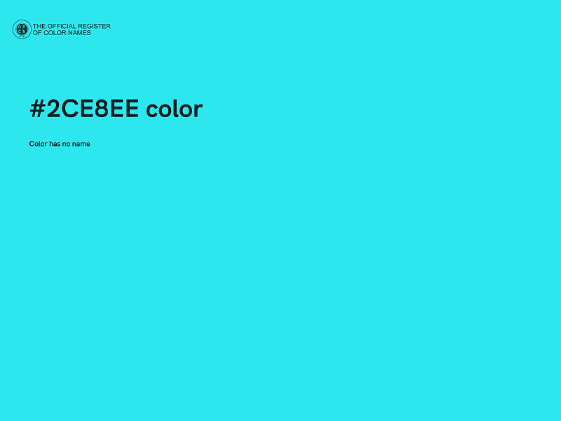 #2CE8EE color image