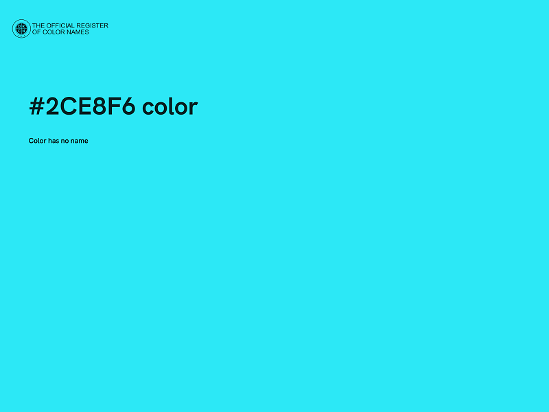 #2CE8F6 color image