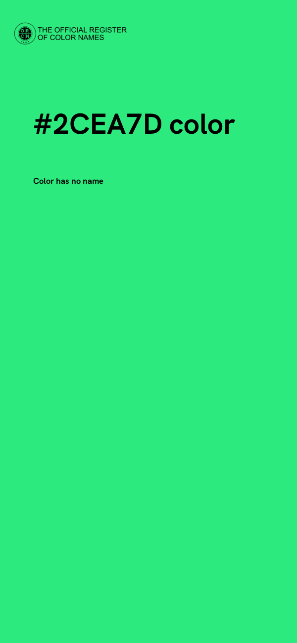 #2CEA7D color image