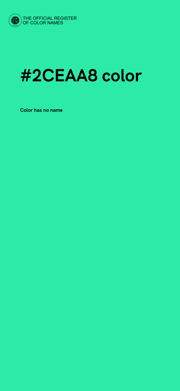 #2CEAA8 color image