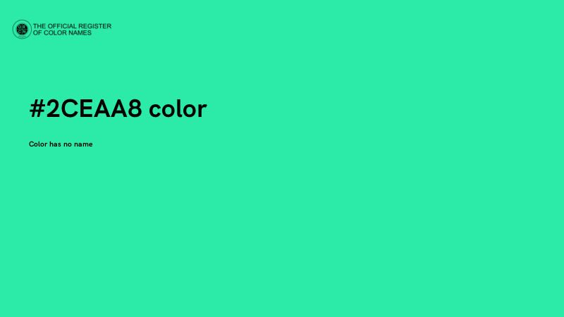 #2CEAA8 color image