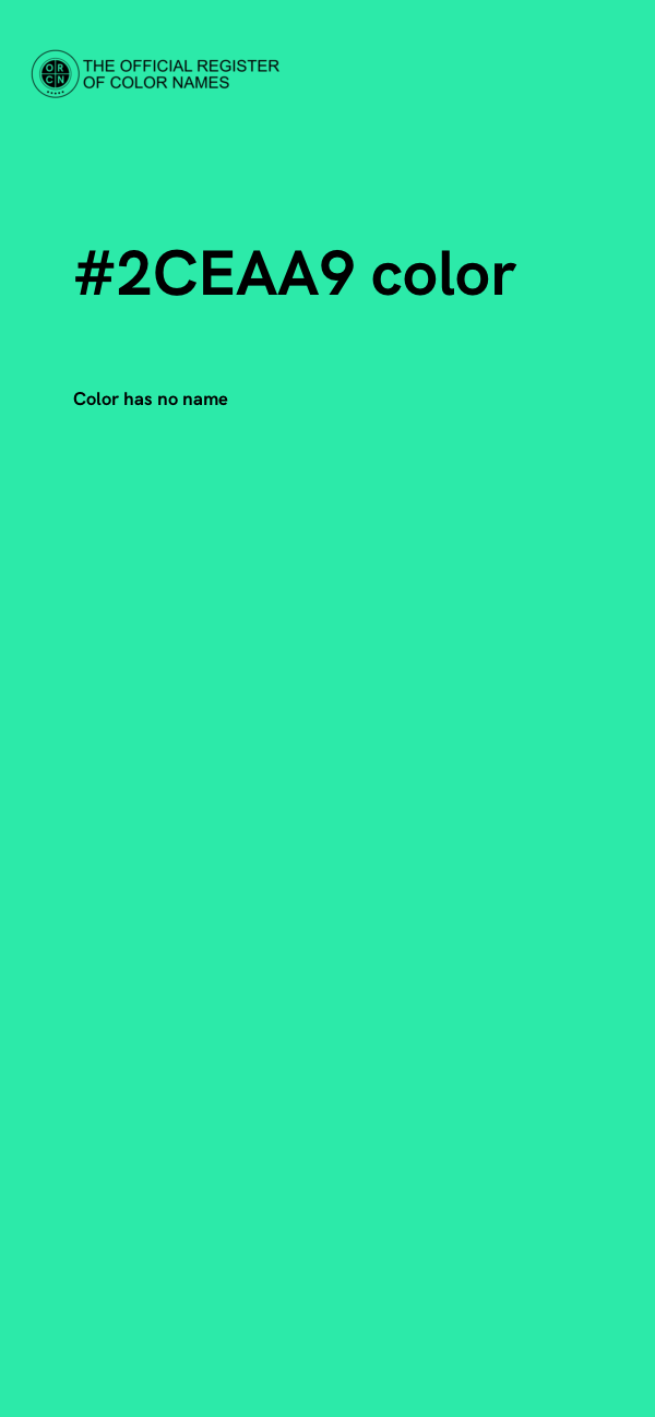 #2CEAA9 color image