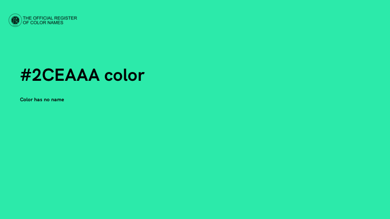 #2CEAAA color image