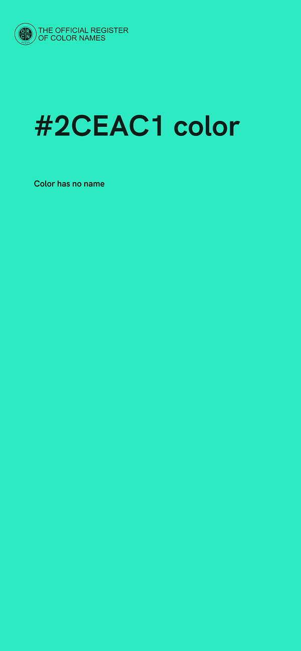 #2CEAC1 color image