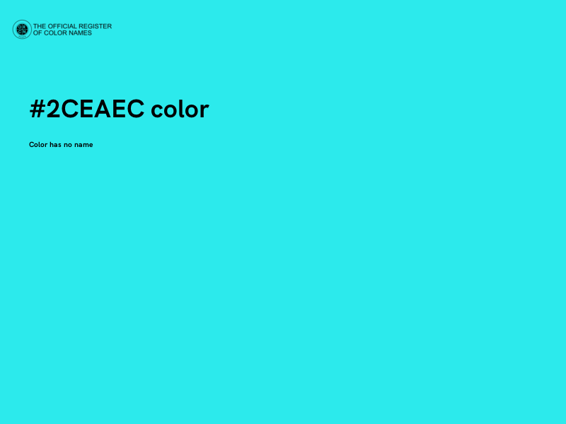 #2CEAEC color image