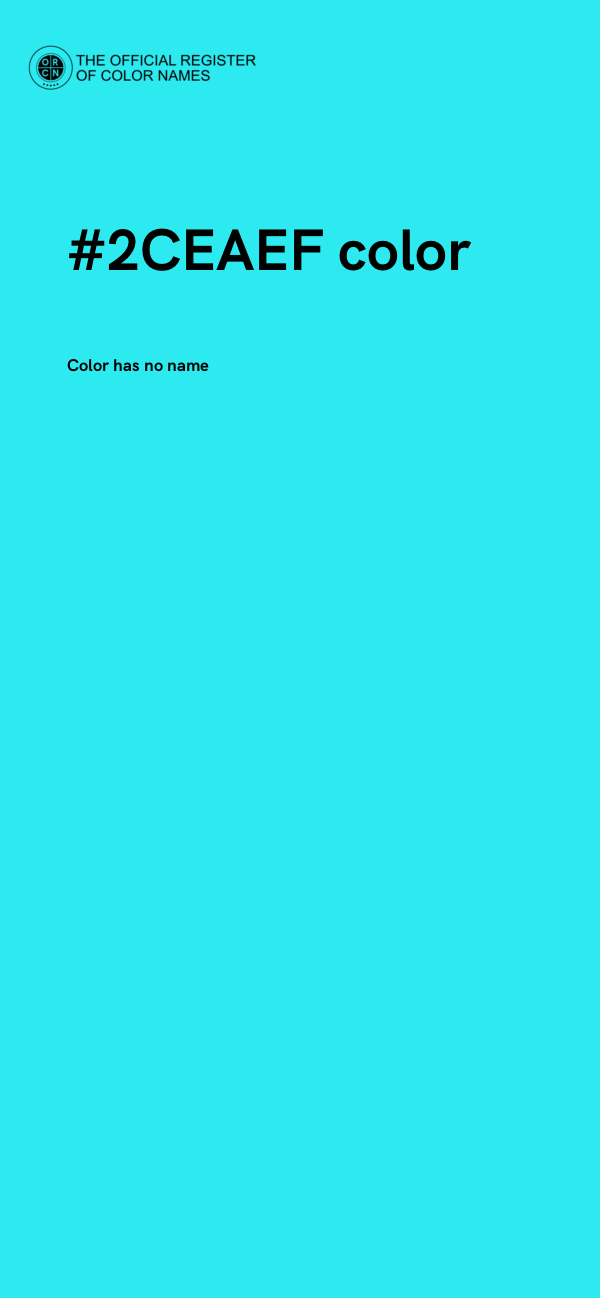#2CEAEF color image