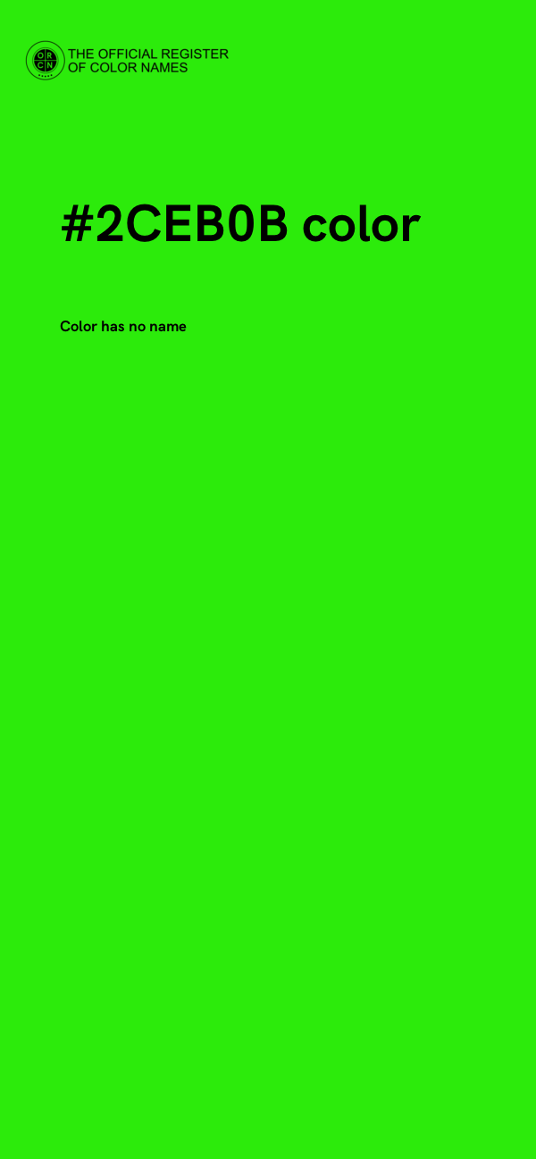 #2CEB0B color image