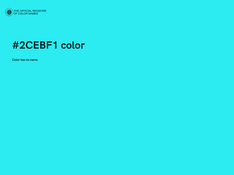 #2CEBF1 color image