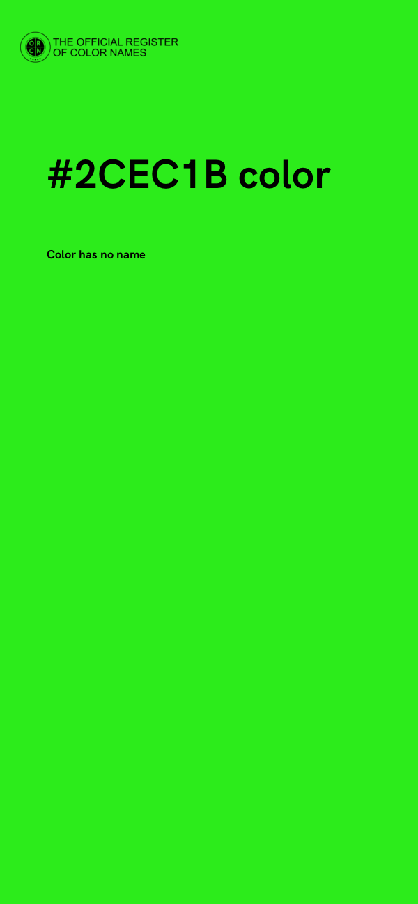 #2CEC1B color image