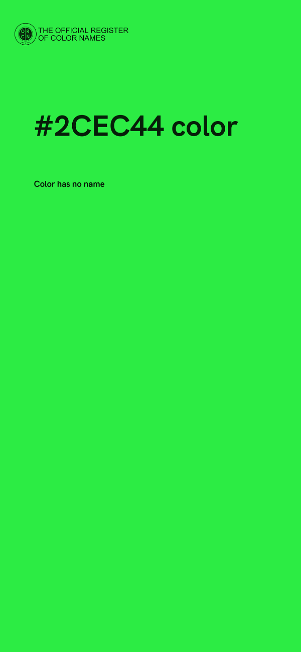#2CEC44 color image