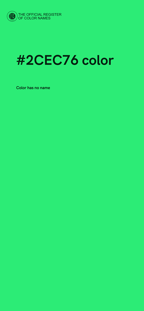 #2CEC76 color image